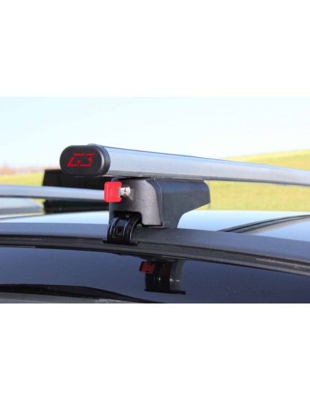 Clop G3 1100 mm + G368900 barres de toit en aluminium