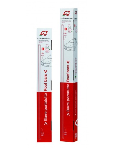 Clop Airflow G3 1270 mm + G368901 barres de toit en aluminium