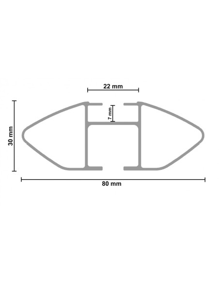 Clop Airflow G3 1270 mm + G368901 barres de toit en aluminium